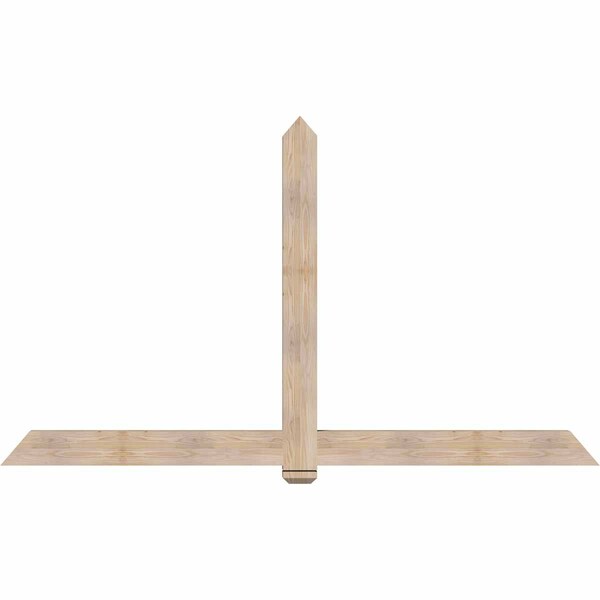 Ekena Millwork Eugene Smooth Timber Gable Bracket, Douglas Fir, 96"W x 56"H x 3 1/2"D x 5 1/2"F, 14/12 Pitch GBW096X56X0406EUG00SDF - main